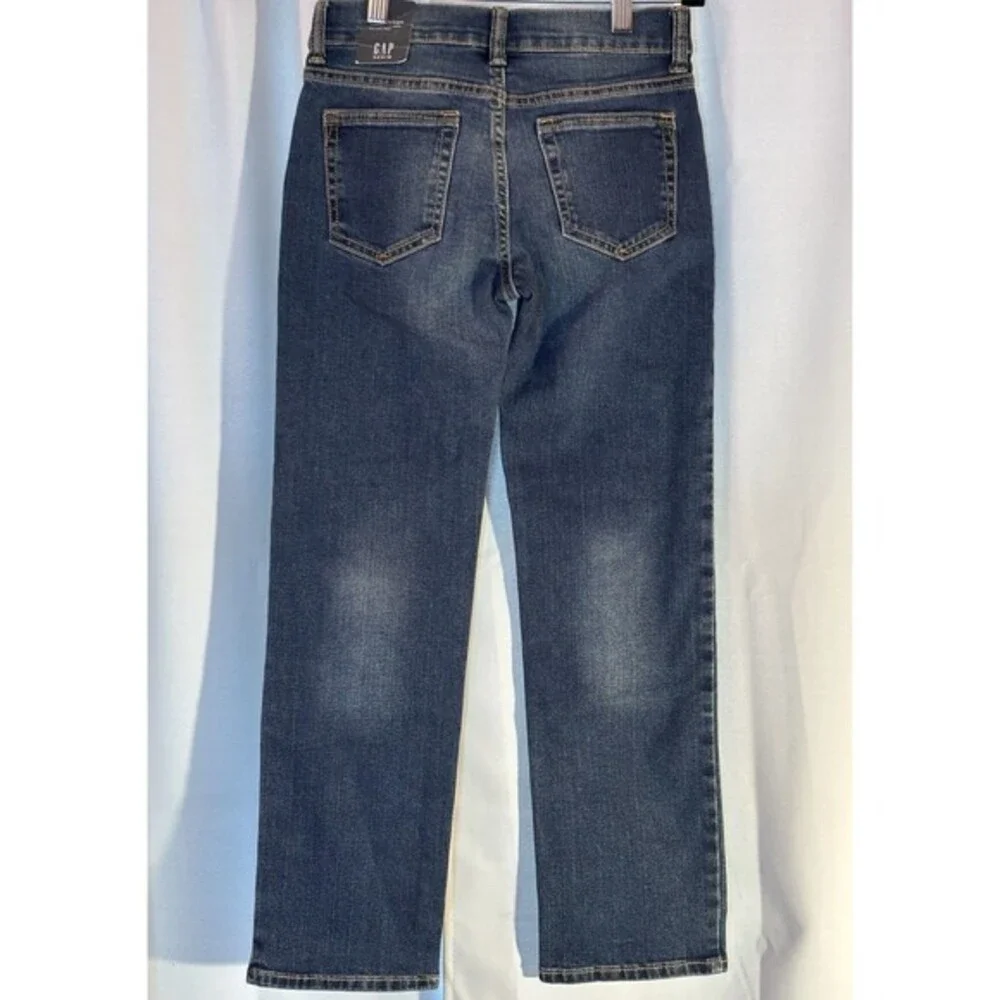 Gap‎ Boys Stretch Straight Leg Jeans Medium Wash Adjustable Waist 10 358254-00-1